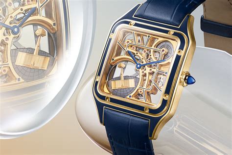 cartier santos 100 gold replica|cartier santos dumont micro rotor.